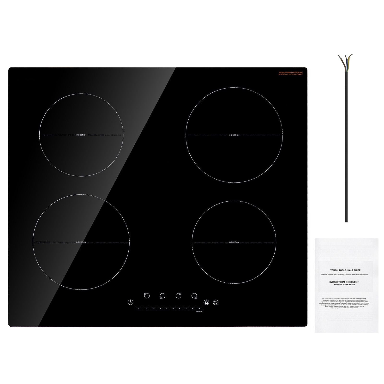 6000W 4 Burner Induction Cooktop Electric Countertop Burner Touch Control