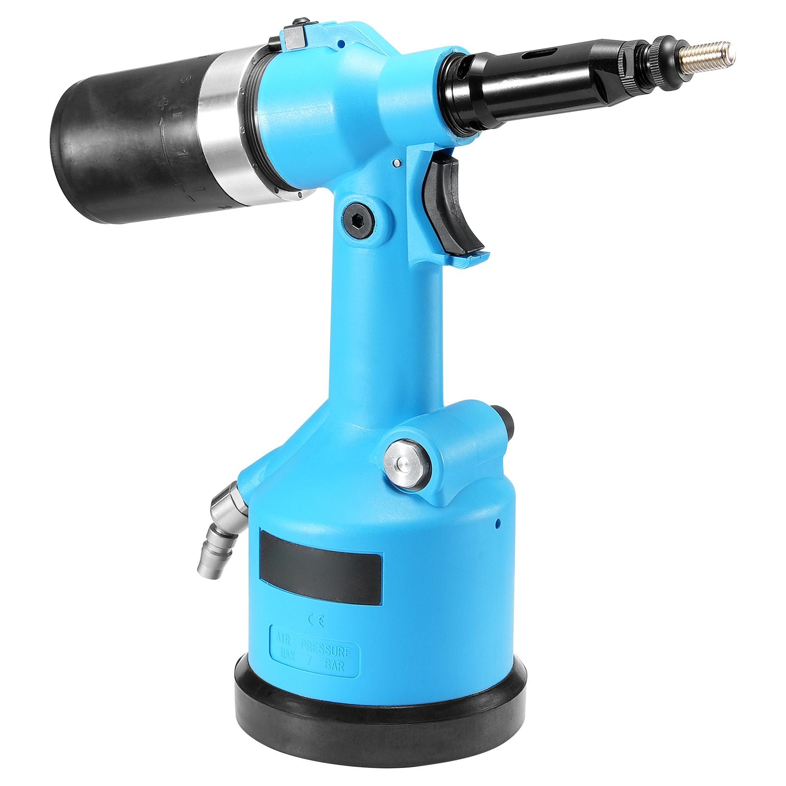 Pneumatic Air Riveter Heavy Duty Rivet Gun Tool Kit 13 Size Nose Pieces
