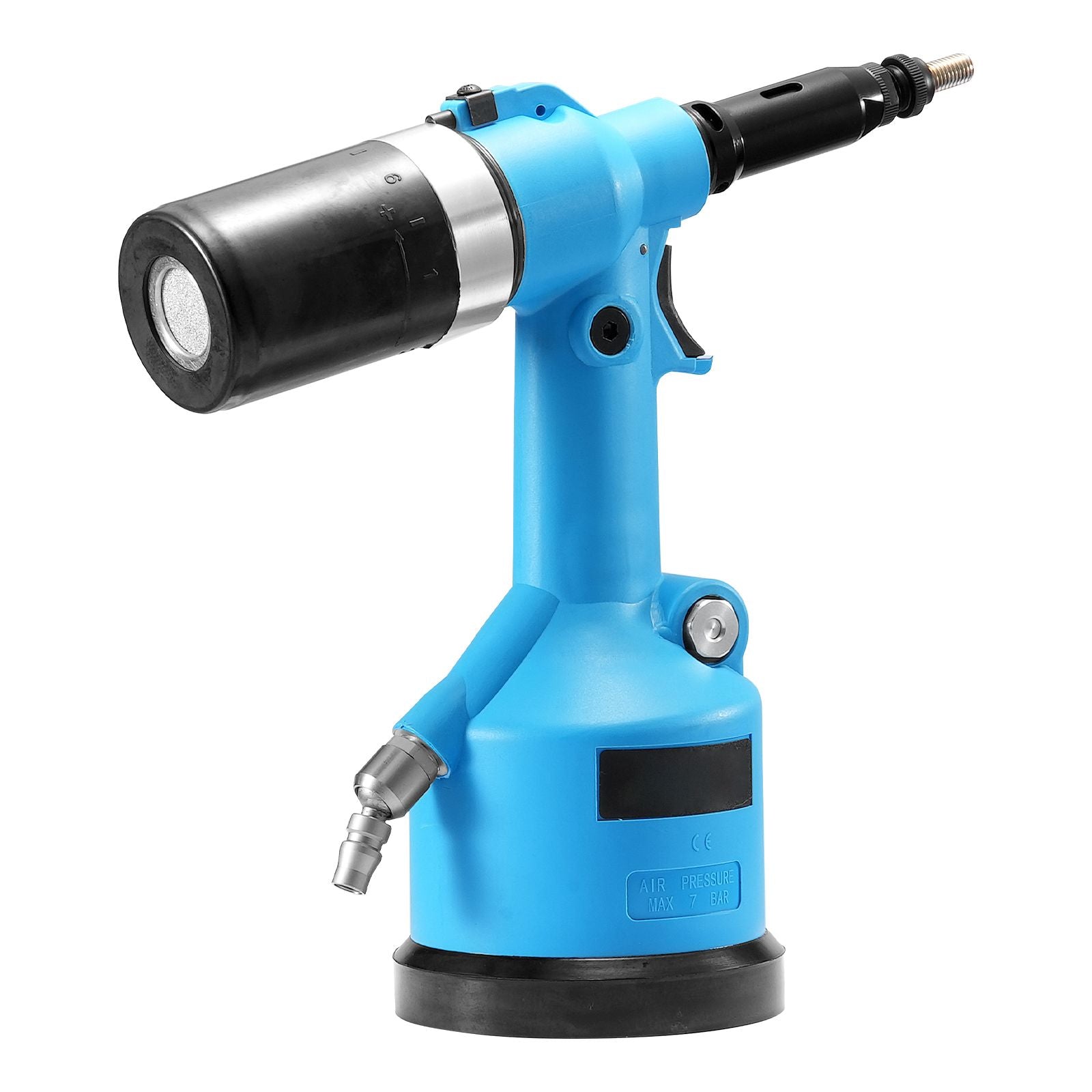 Pneumatic Air Riveter Heavy Duty Rivet Gun Tool Kit 13 Size Nose Pieces
