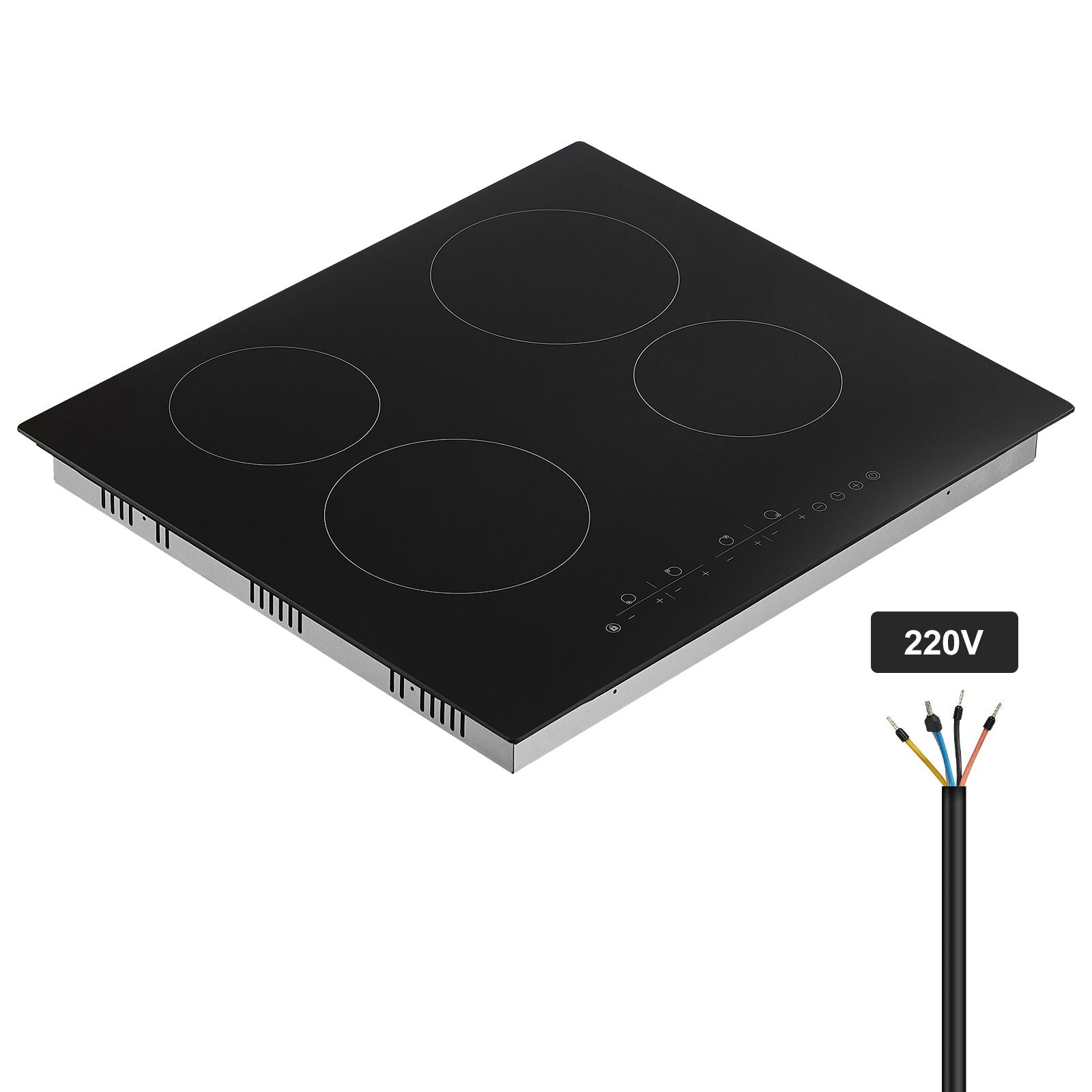 Built-in Electric Cooktop Radiant Ceramic Cooktop 4 Burners 23.2x20.5 inch