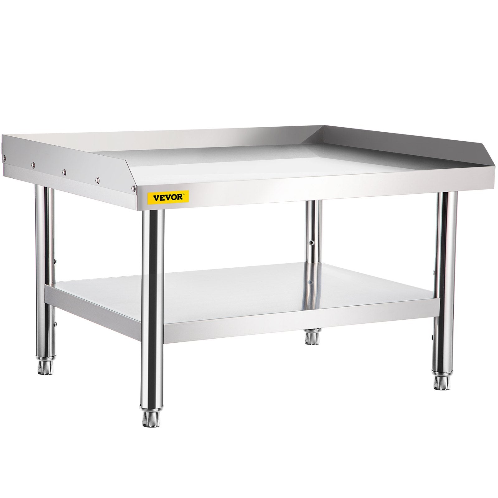 VEVOR Stainless Steel Equipment Grill Stand, 152x76x61 cm Stainless Table, Grill Stand Table with Adjustable Storage Undershelf, Equipment Stand Grill Table for Hotel, Home, Restaurant Kitchen