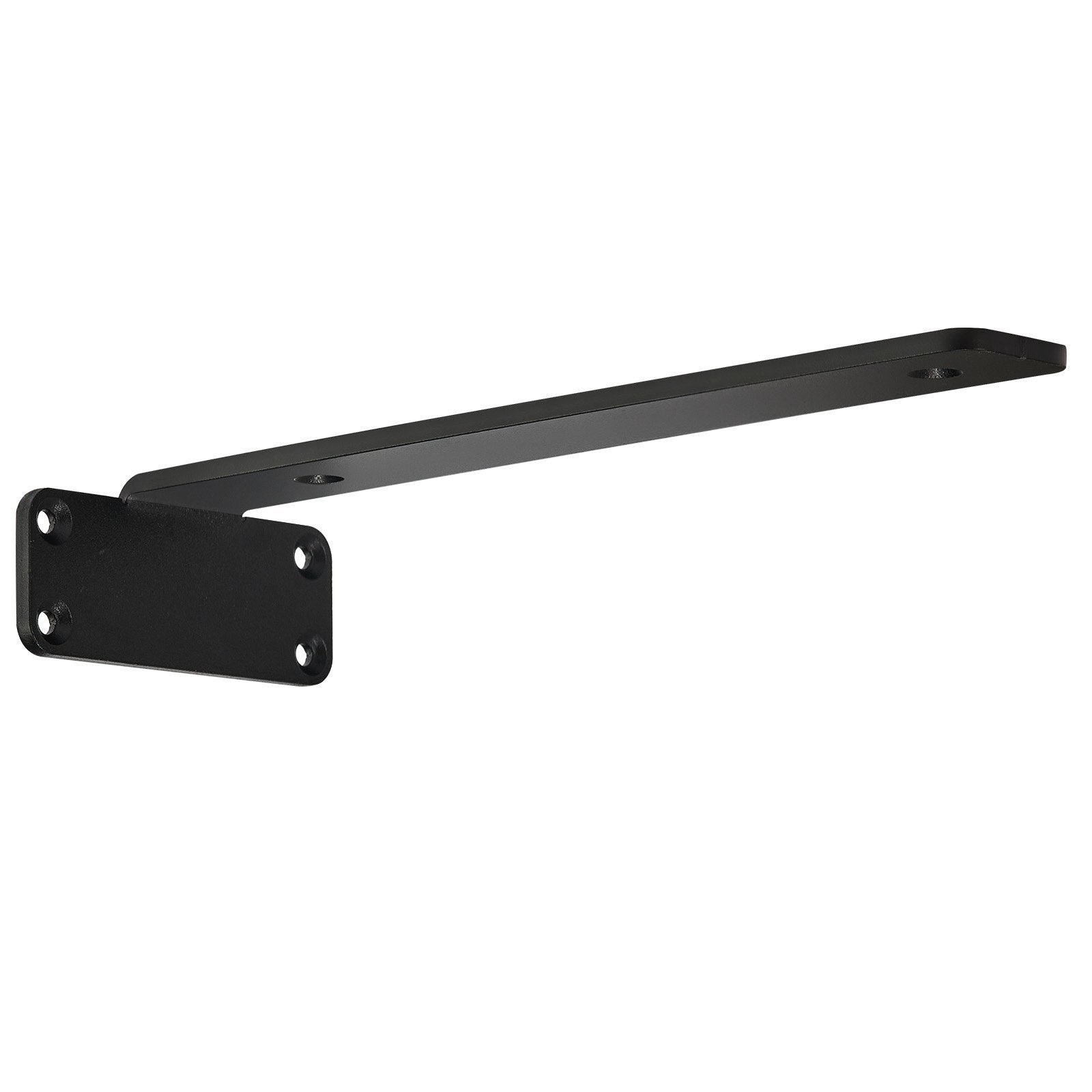 VEVOR Shelf Bracket, 31cmL x 10cmW x 4.5cmH 6 Pcs, Heavy Duty Floating Shelf Brackets, Brackets for Shelves, 5mm Thick Matte Black L Shelf Bracket,Steel Shelving Brackets with 72.6 kg Load Capacity