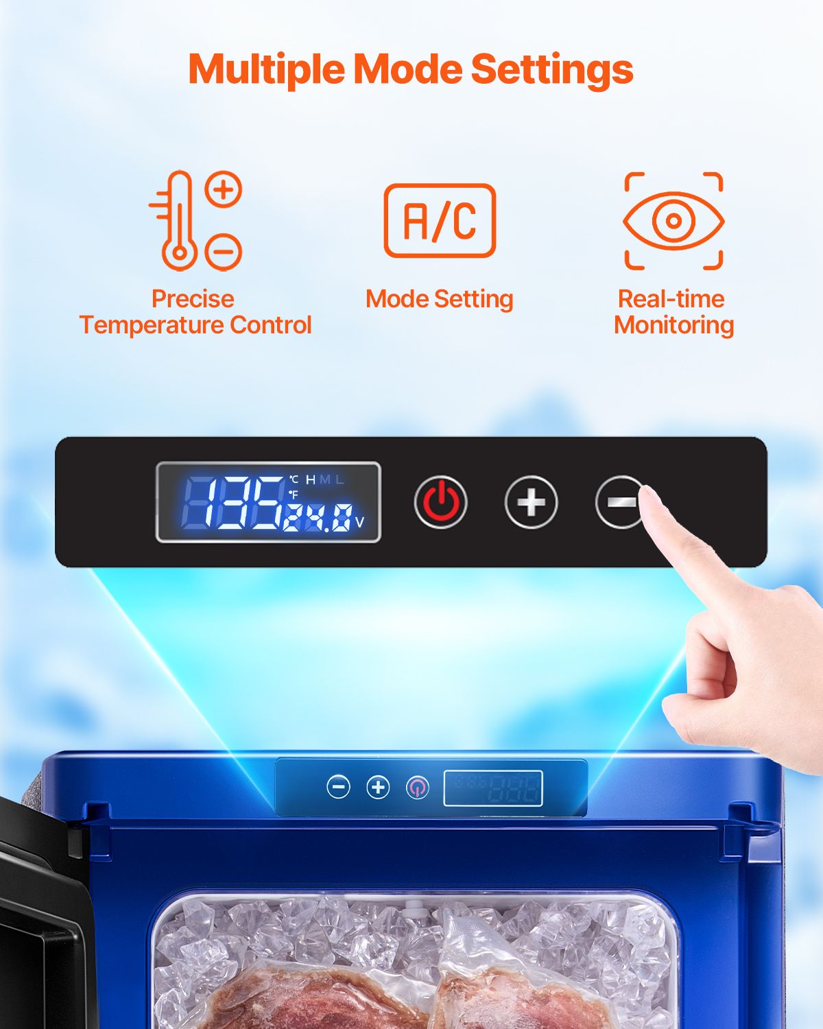 Portable Car Refrigerator Freezer Compressor 20L Single Zone for Car Home