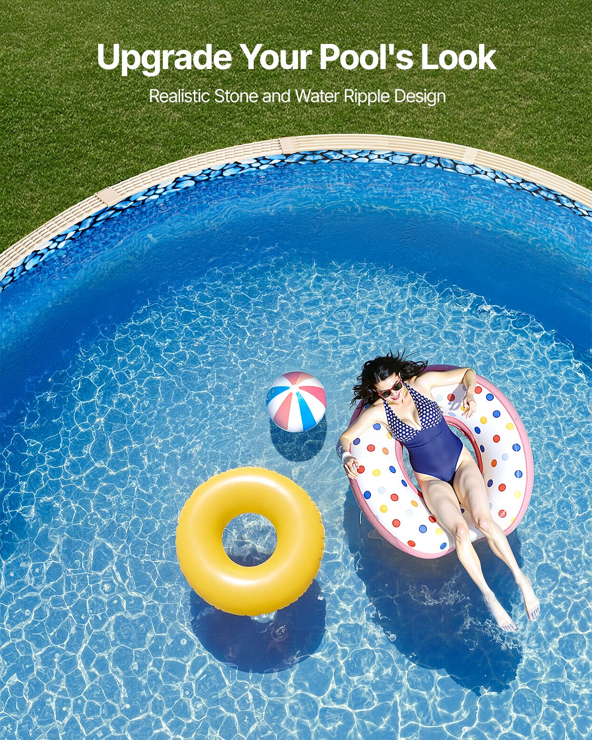VEVOR Round Pool Liner 24ft Overlap Style Pool Liner 54in Wall Height