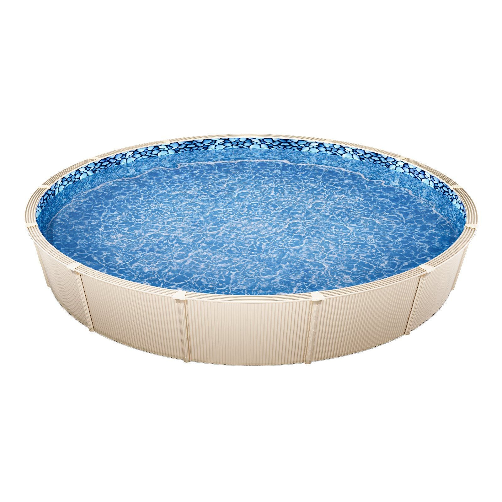 Pool Liner, 33ft Round Pool Liner, Uinbead Style, Durable Vinyl Pool Liner, Standard Gauge, 52in Wall Height, Pool Liner Replacement for Steel Sided Above-Ground Swimming Pools