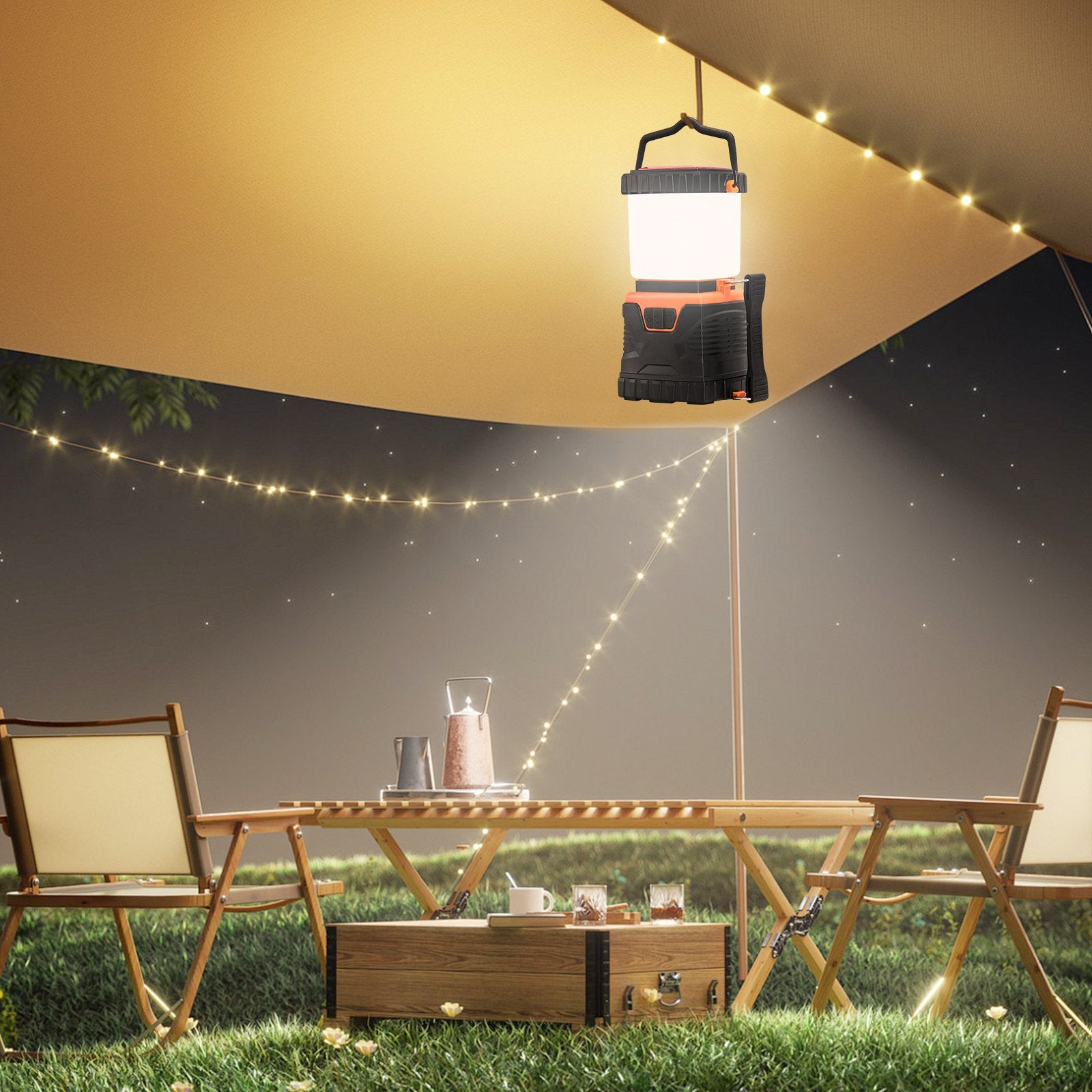 LED Camping Lantern Portable Battery Powered Outdoor Emergency Light