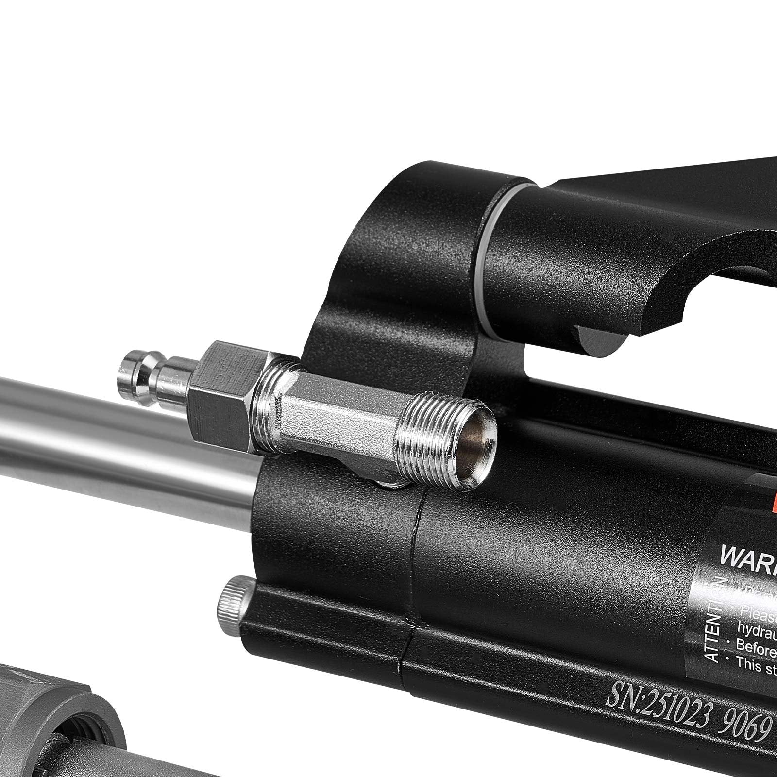 VEVOR Hydraulic Steering Kit, 150 HP, Marine Boat Hydraulic Steering System, with 6.9 MPa/1000 psi Helm Pump, Two-Way Lock Cylinder, and 6 m High-Strength Hoses, for Single Station, Single-Engine Use