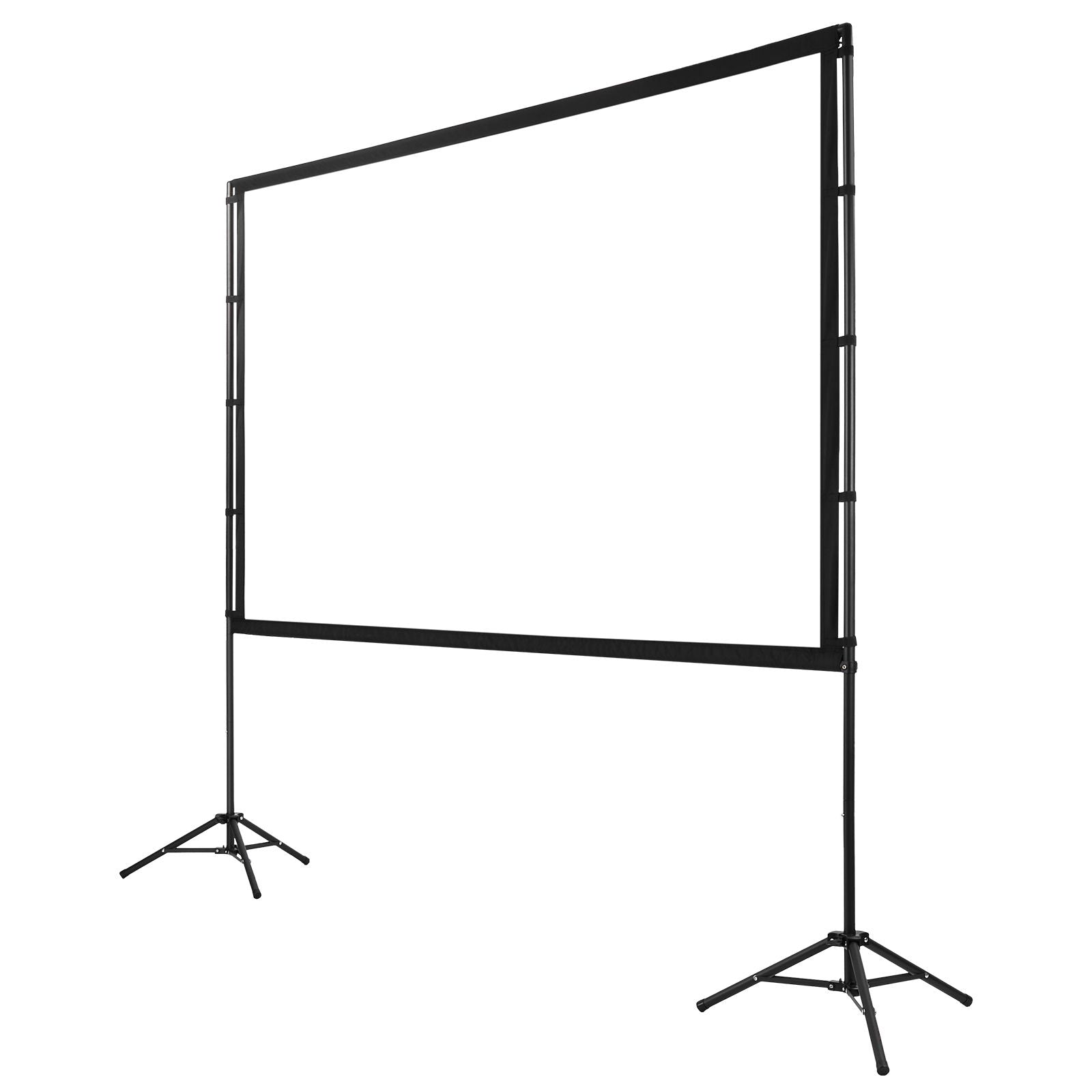 Projector Screen with Stand, 100 Inch 160° Wide Angle Indoor Outdoor Projection Screen, 16:9 4K HD Wrinkleless Portable Dual-Tripod Screens with Carry Bag, for Movie Home Theater Presentation