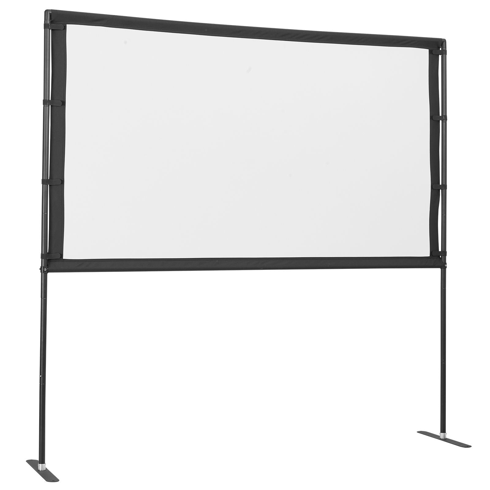 Projector Screen with Stand, 80 Inch 160° Wide Angle Indoor Outdoor Projection Screen, 16:9 4K HD Wrinkleless Portable Dual-Stand Screens with Carry Bag, for Movie Home Theater Presentation