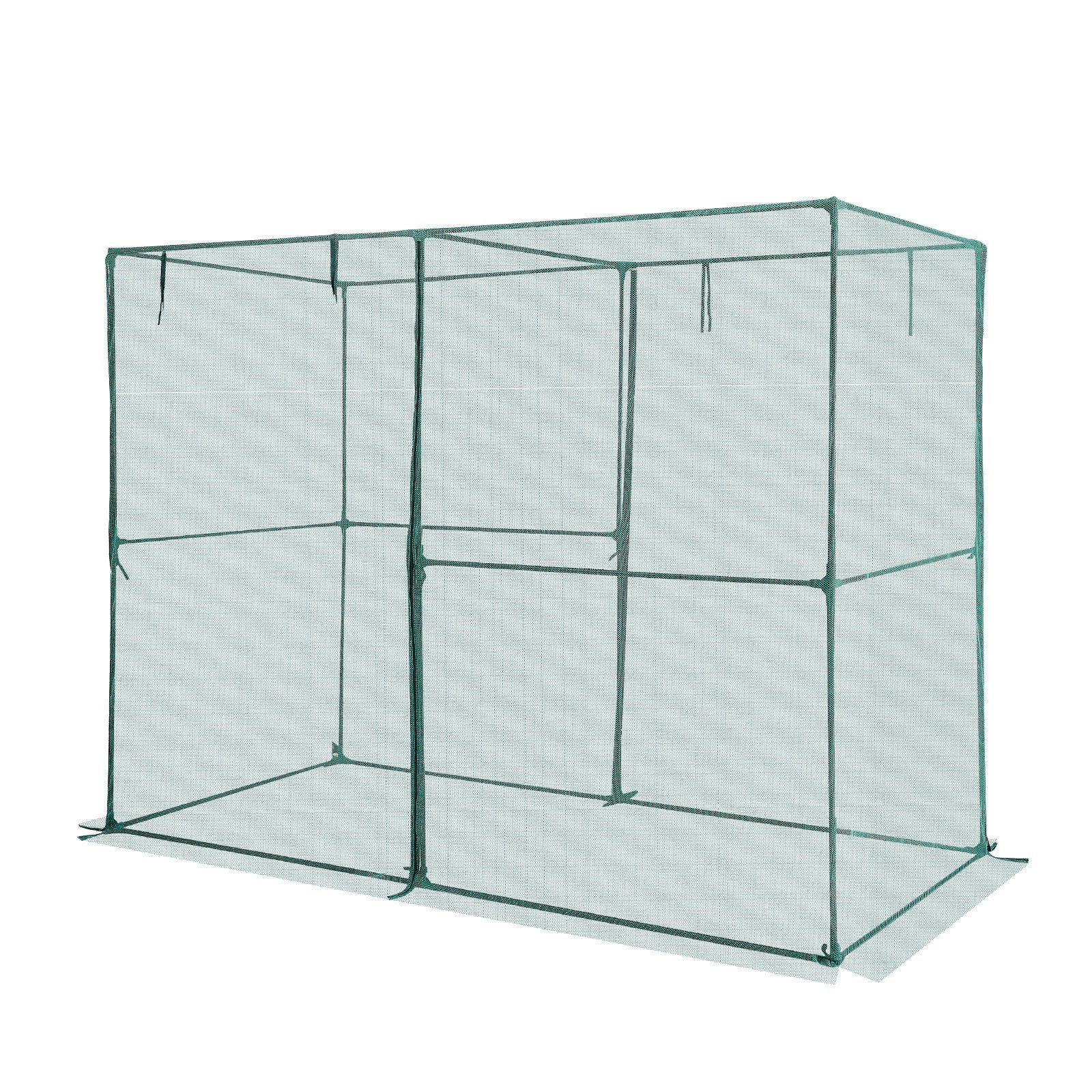 VEVOR Crop Cage, 2.39 x 1.2 x 1.8 m Plant Protection Tent with Zippered Door, Wind-Resistant Tall Crop Cage, Easy to Install, Outdoor Raised Bed Cover, Tomato Plant Netting for Garden Patio Lawn