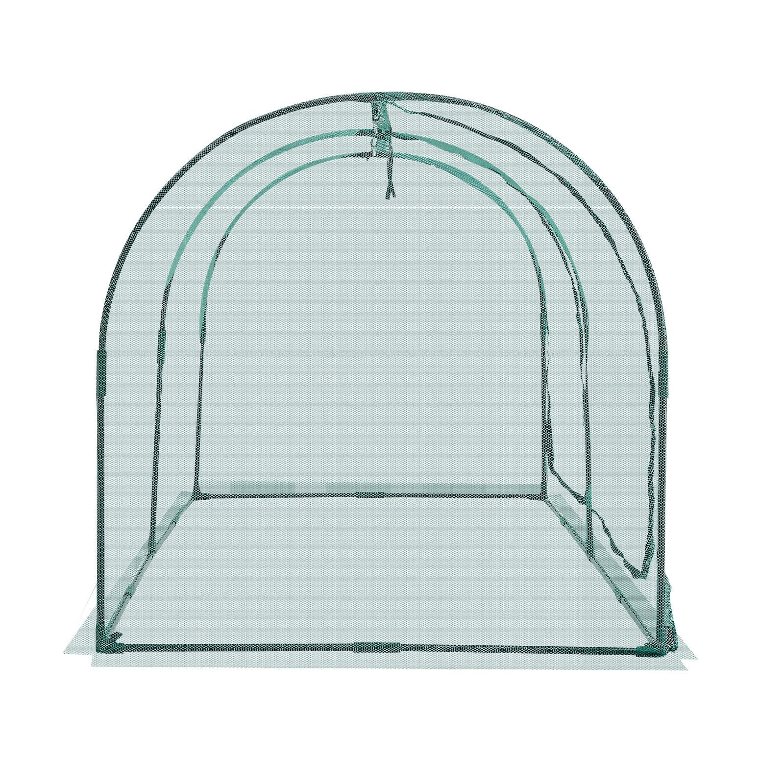 VEVOR Crop Cage, 2.48 x 1.2 x 1.2 m Plant Protection Tent with Zippered Door, Wind-Resistant Tall Crop Cage, Easy to Install, Outdoor Raised Bed Cover with Frame, Plant Netting for Garden Patio Lawn