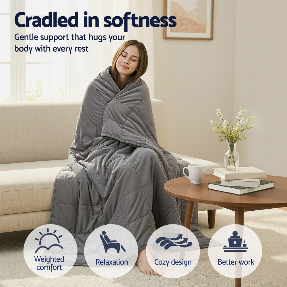 Giselle Weighted Blanket Adults Kid Anti Anxiety Gravity Blankets Sherpa Fleece