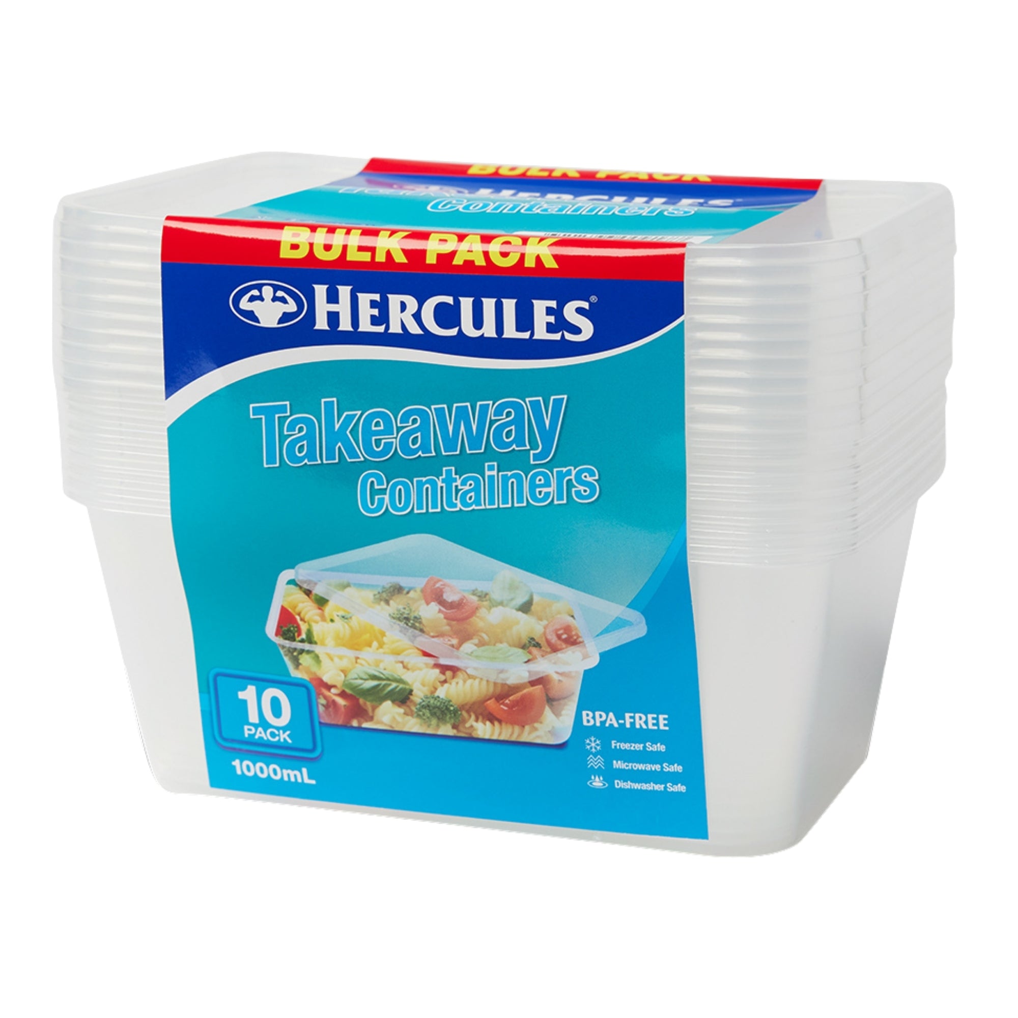 Hercules Takeaway Food Containers 10pk x 1000ml x4-2017004939007627265