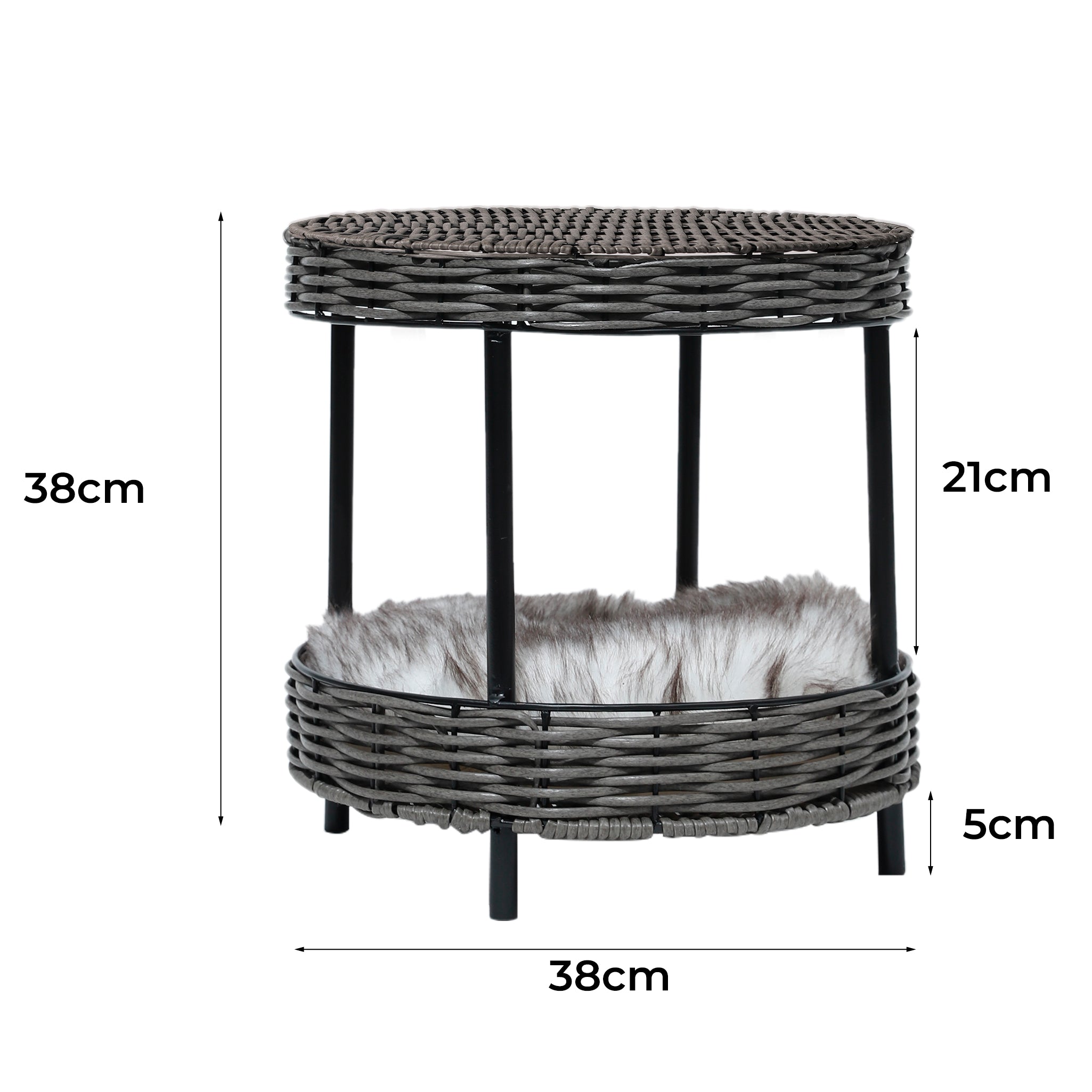 PaWz Rattan Pet Bed Elevated Raised-1942353083837321218