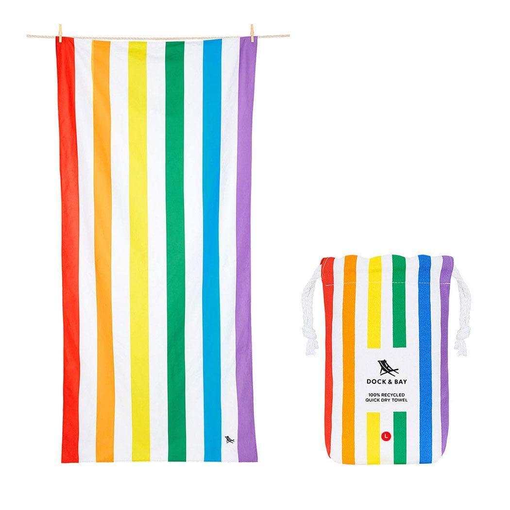 Dock & Bay Beach Towel Cabana Collection L | Quick Dry | Rainbow Skies-1910112360685768704