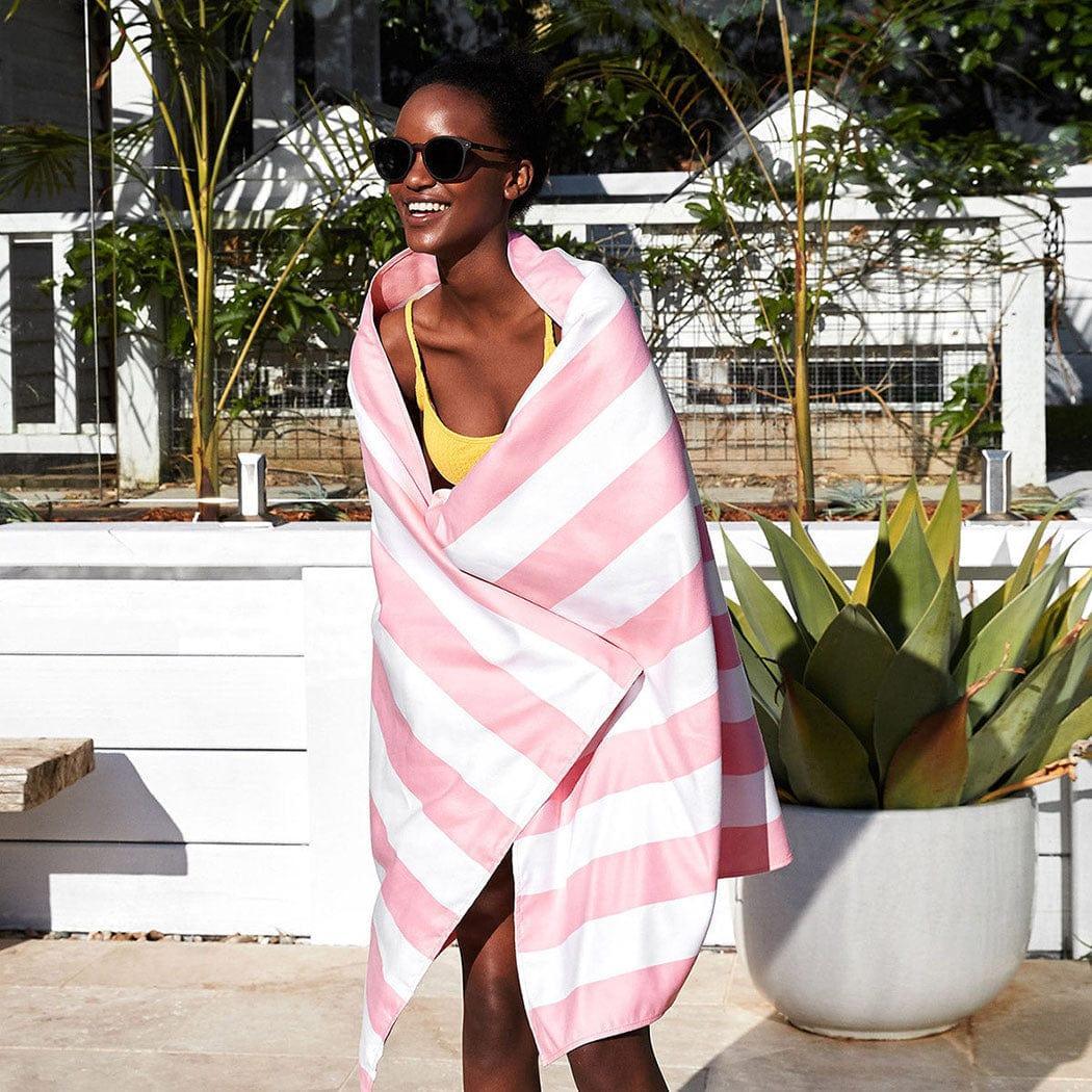 Dock & Bay Beach Towel Cabana Collection XL | Quick Dry | Malibu Pink-1910112358496342017