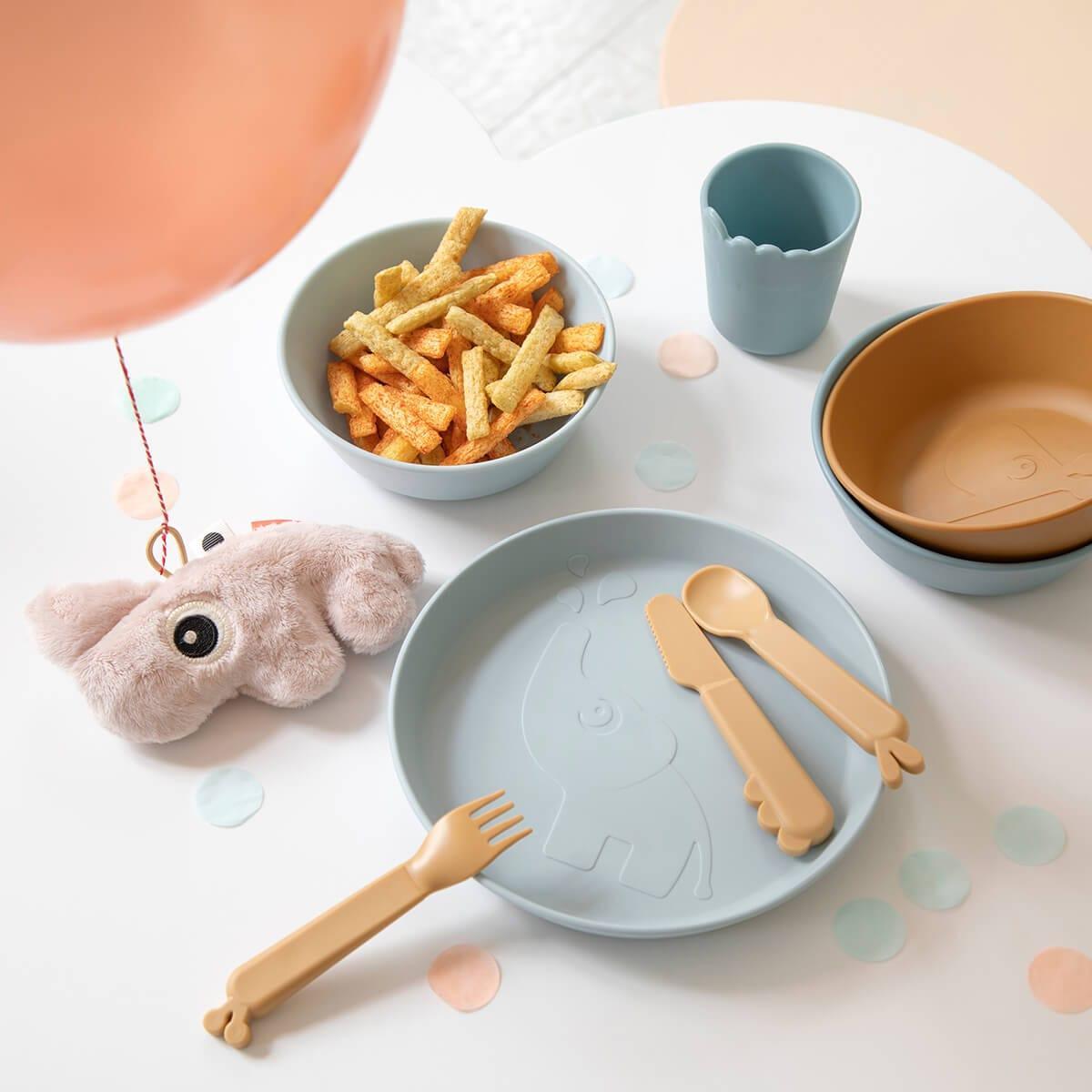 Done by Deer Kiddish Raffi Bowl 2 Pack-Blue-1910112382361931779