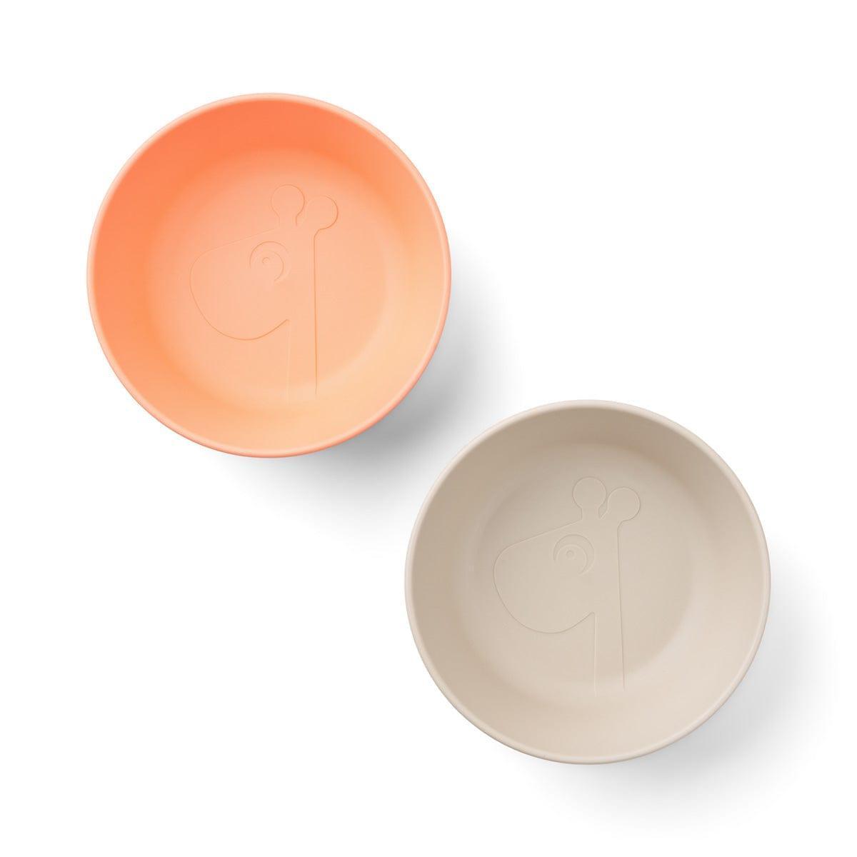 Done by Deer Kiddish Raffi Bowl 2 Pack-Sand & Coral-1910112382844276737