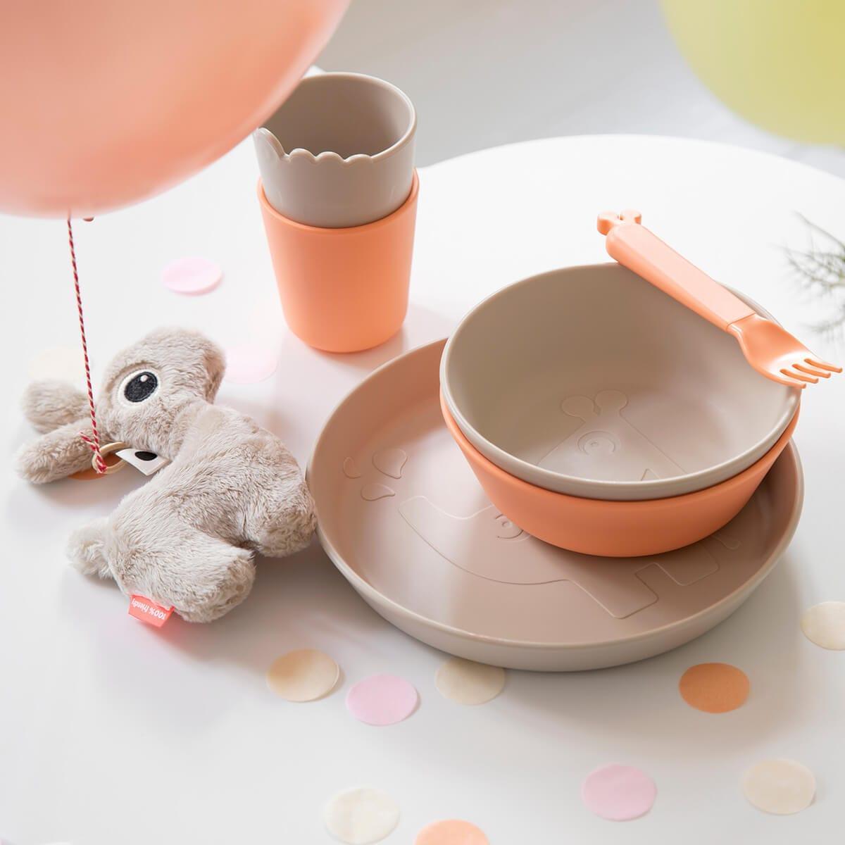 Done by Deer Kiddish Raffi Bowl 2 Pack-Sand & Coral-1910112382844276738