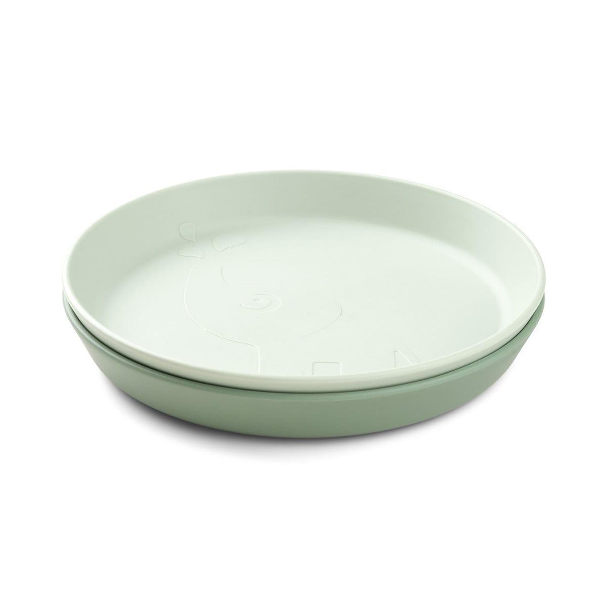Done by Deer Kiddish Raffi Plate 2 Pack-Green-1910112381908946944