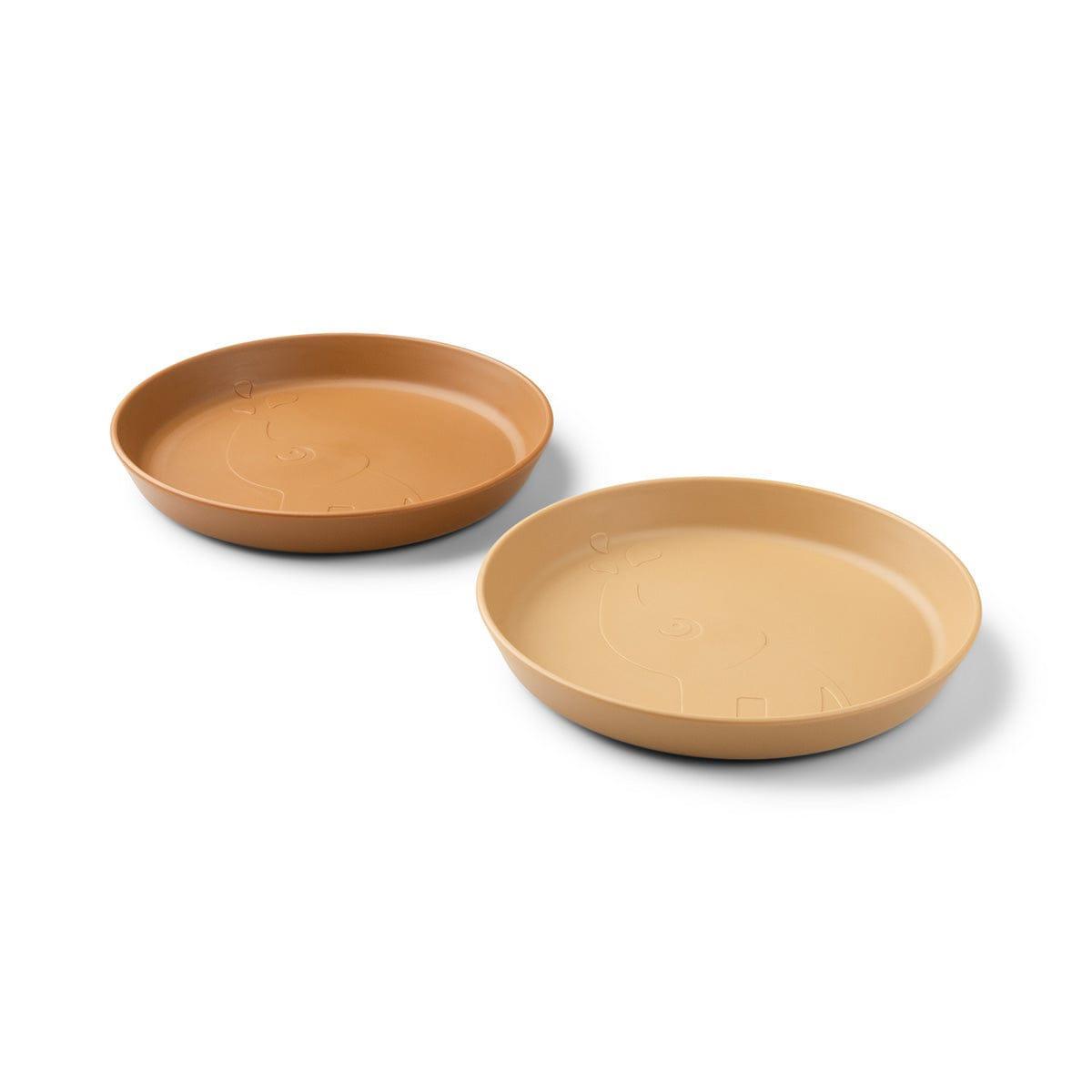 Done by Deer Kiddish Raffi Plate 2 Pack-Mustard-1910112382059941890