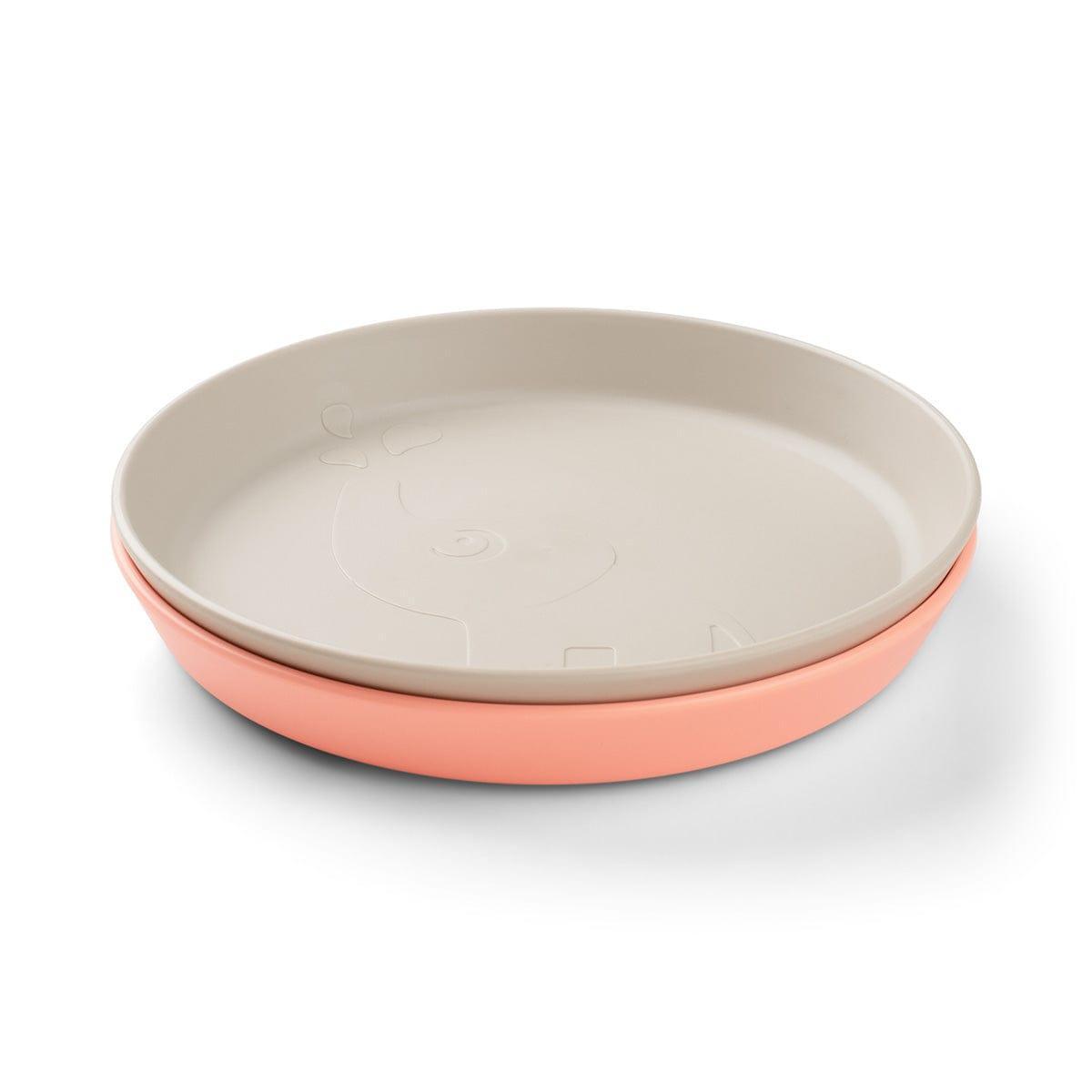 Done by Deer Kiddish Raffi Plate 2 Pack-Sand & Coral-1910112382206742528