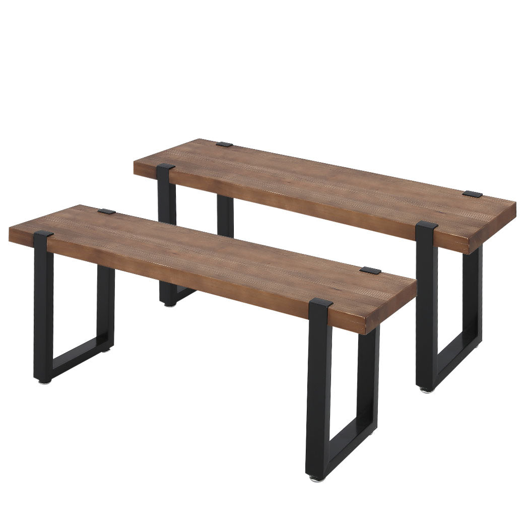 Levede 2x Dining Bench Chairs Wooden 140cm-1910113284661579776