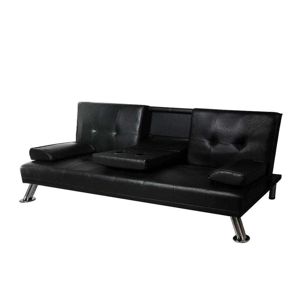 Levede Sofa Bed Adjustable Recliner Black-1910113319843401728