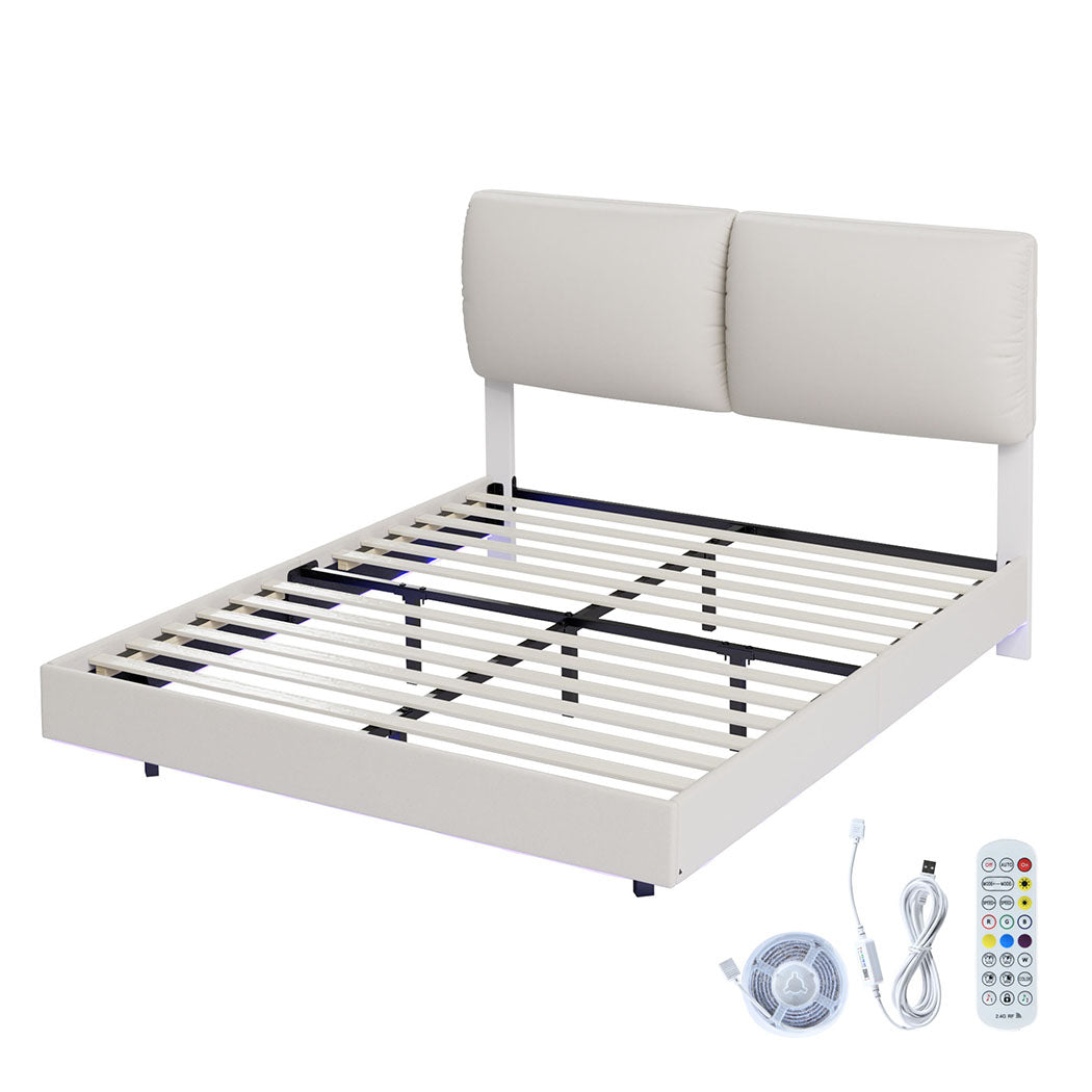 Levede Queen Floating Bed Frame-1910112229932535808
