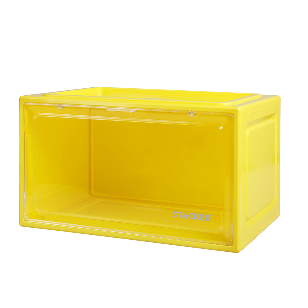 Stacked Sneaker Display Case Clear Shoe Yellow-1942352815141818368