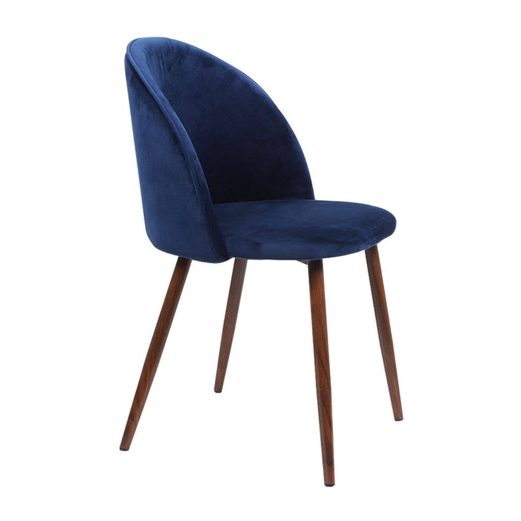 Levede 2x Dining Chairs Seat French Navy-1910113283160018944