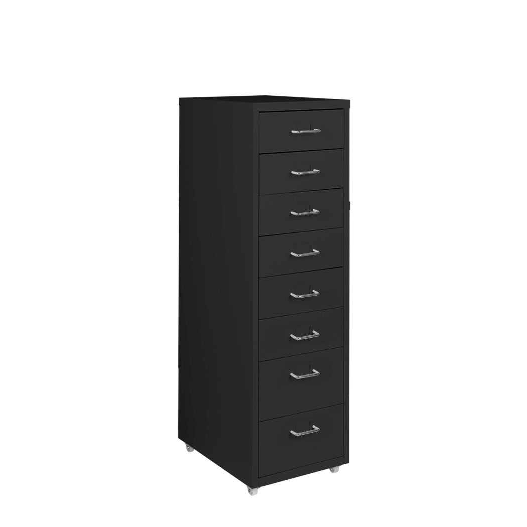 Levede 8 Drawer Office Cabinet Drawers Black-1917016720166490112