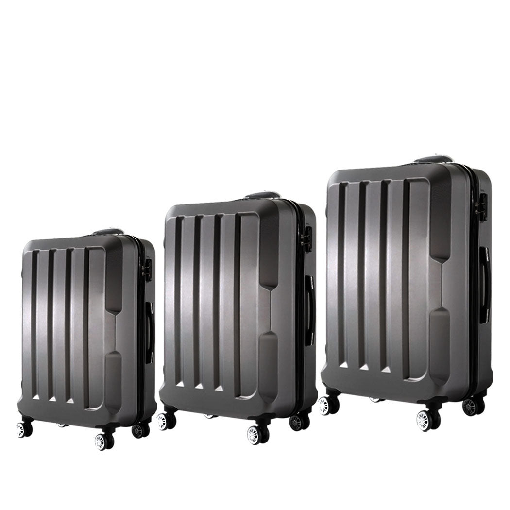 Slimbridge 20"24"28" 3PC Luggage Sets Dark Grey-1942352927985373184