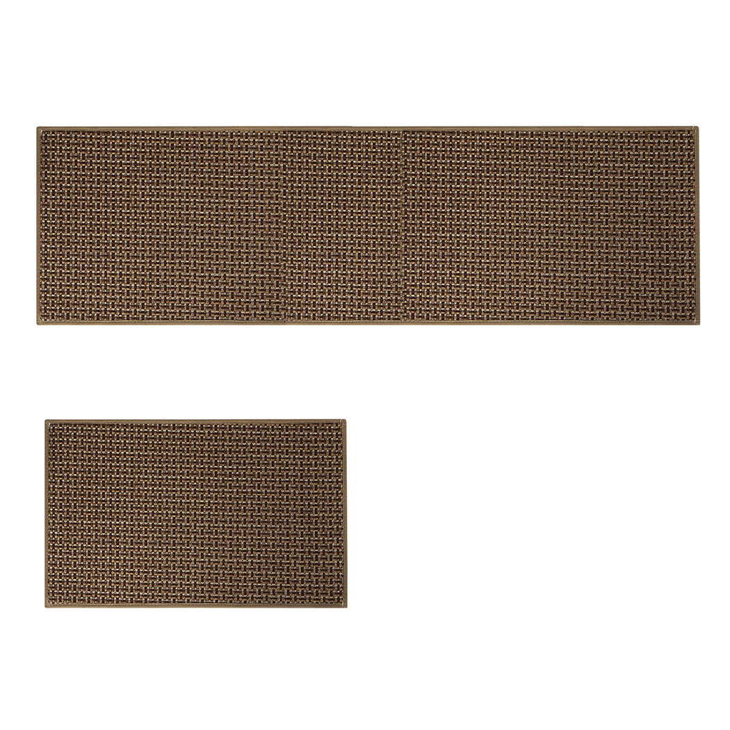 Marlow Kitchen Rug 2PCS Woven Non Slip Absorbent Brown-1942353698789396480