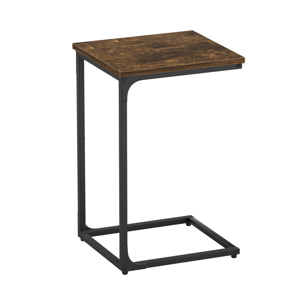 Levede C-shaped End Table Side Sofa Coffee Wood Overbed Laptop Table Industrial-1910112206297632768