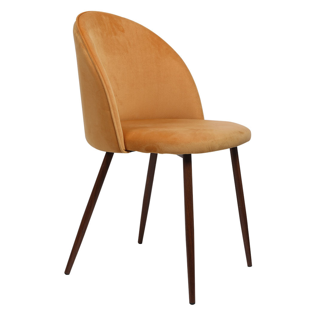 Levede 2x Dining Chairs Seat French Mustard-1910113282996441088