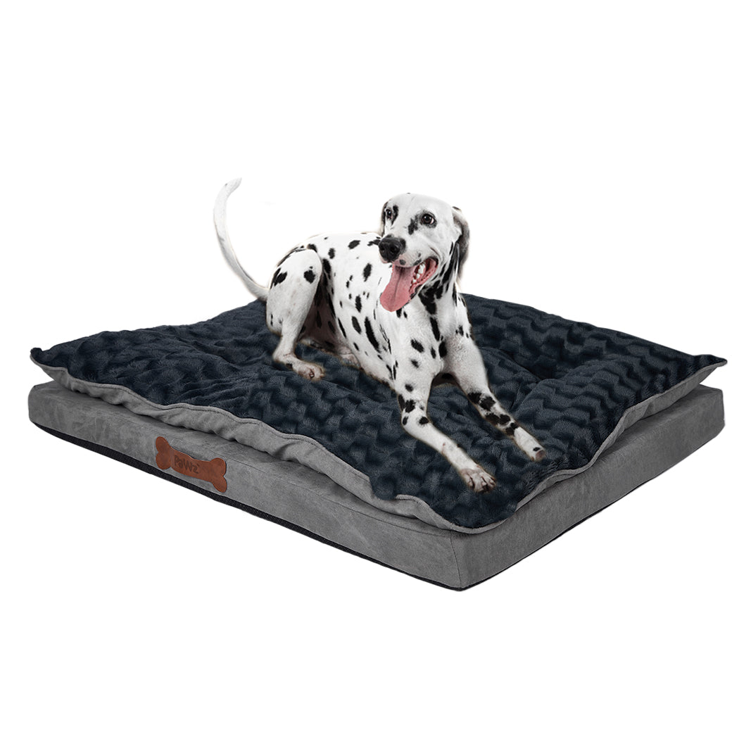 Dog Calming Bed Warm Soft Plush Comfy L Grey Large-1942353078384726016