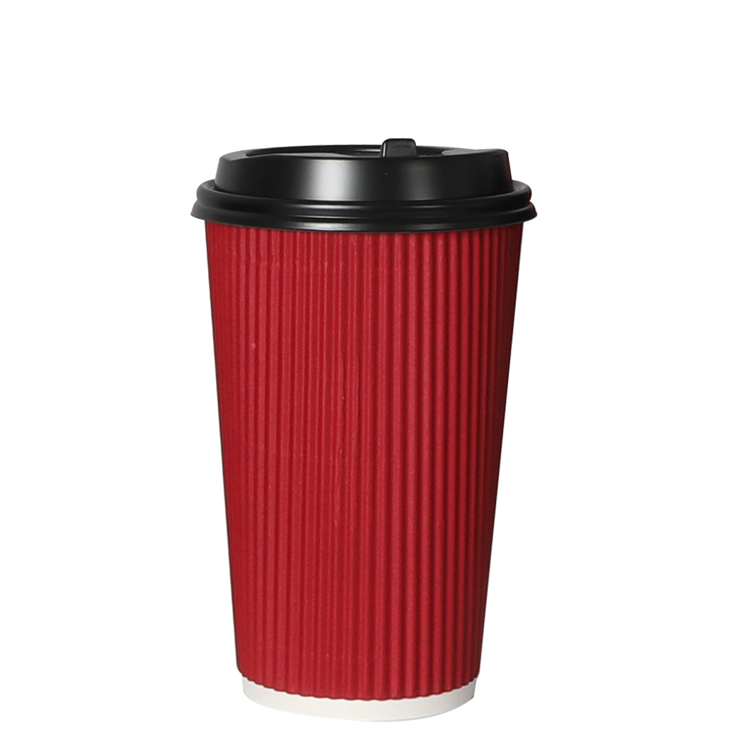 100 Pcs 16oz Disposable Takeaway Coffee Red-1942353276968243200