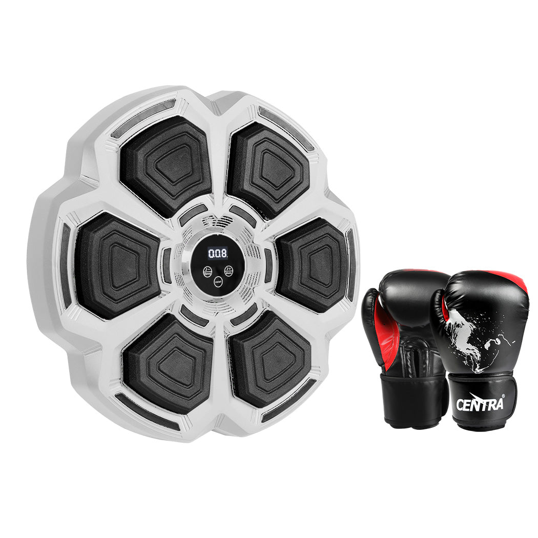Centra Punching Box With 12OZ Boxing Glove Grey-1942353601334743040