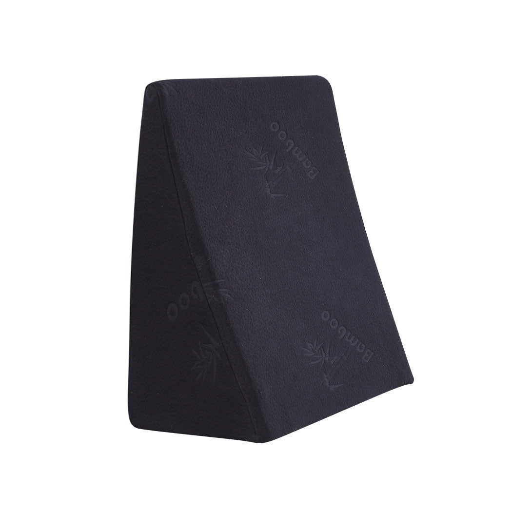 2x Cool Gel Memory Foam Bed Wedge Pillow Black 25x2-1942353145837522944