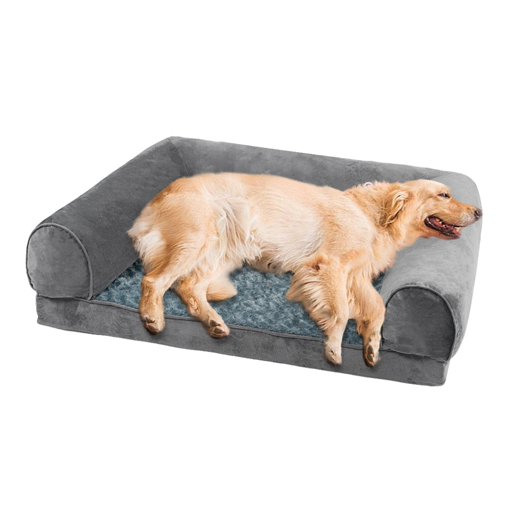 PaWz Pet Bed Sofa Dog Bedding Soft Warm L Cover Grey Cover Large-1942353067194322944