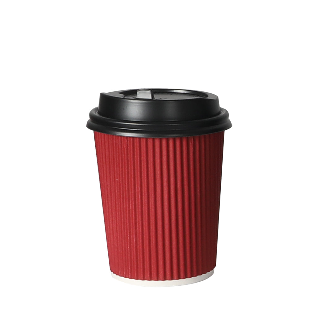 1000 Pcs 8oz Disposable Takeaway Coffee Red-1942353276599144448