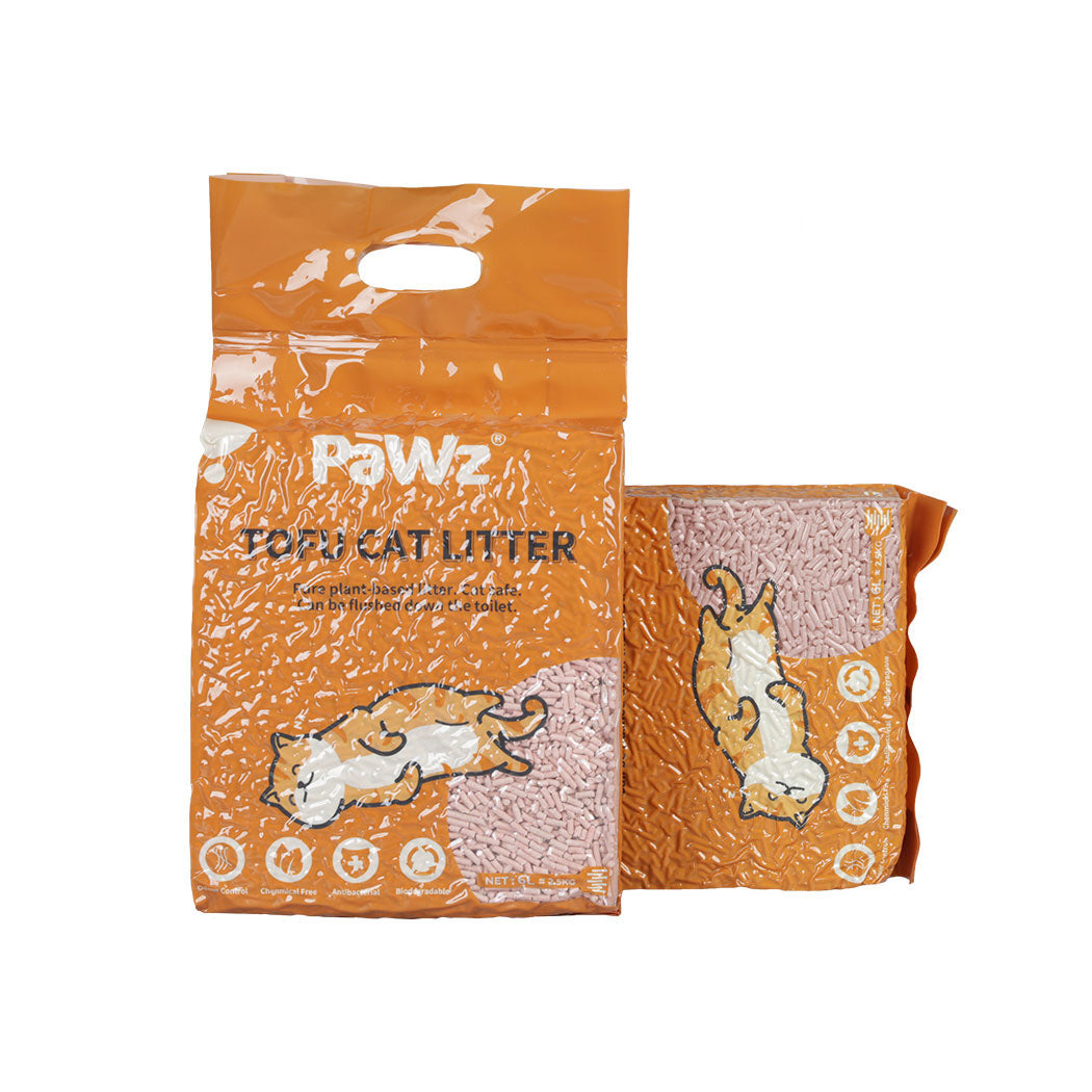PaWz 2.5kg Tofu Cat Litter Clumping Peach x1-1942353631340793856