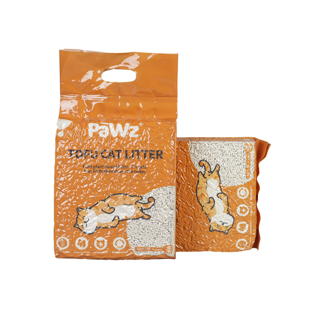 PaWz 2.5kg Tofu Cat Litter Clumping Natural x12-1942353631168827392