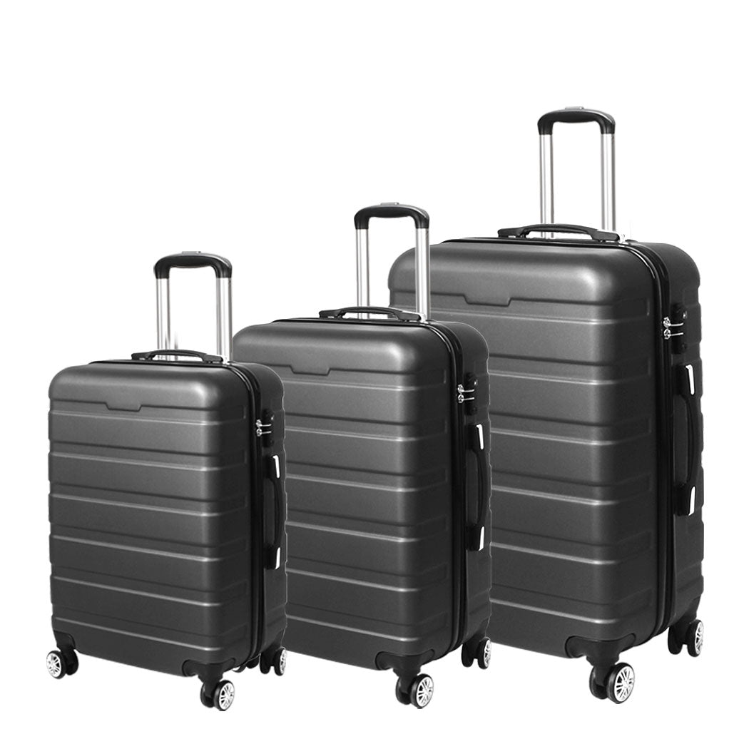 Slimbridge 3PC Luggage sets Suitcase Dark Grey-1942352940874469376