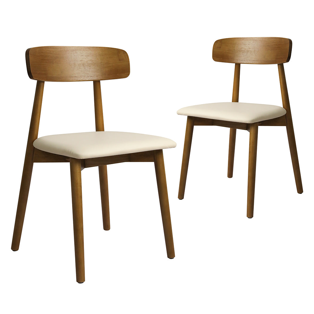 Levede 2x Dining Chairs Kitchen Chair Walnut-1910113301749174272