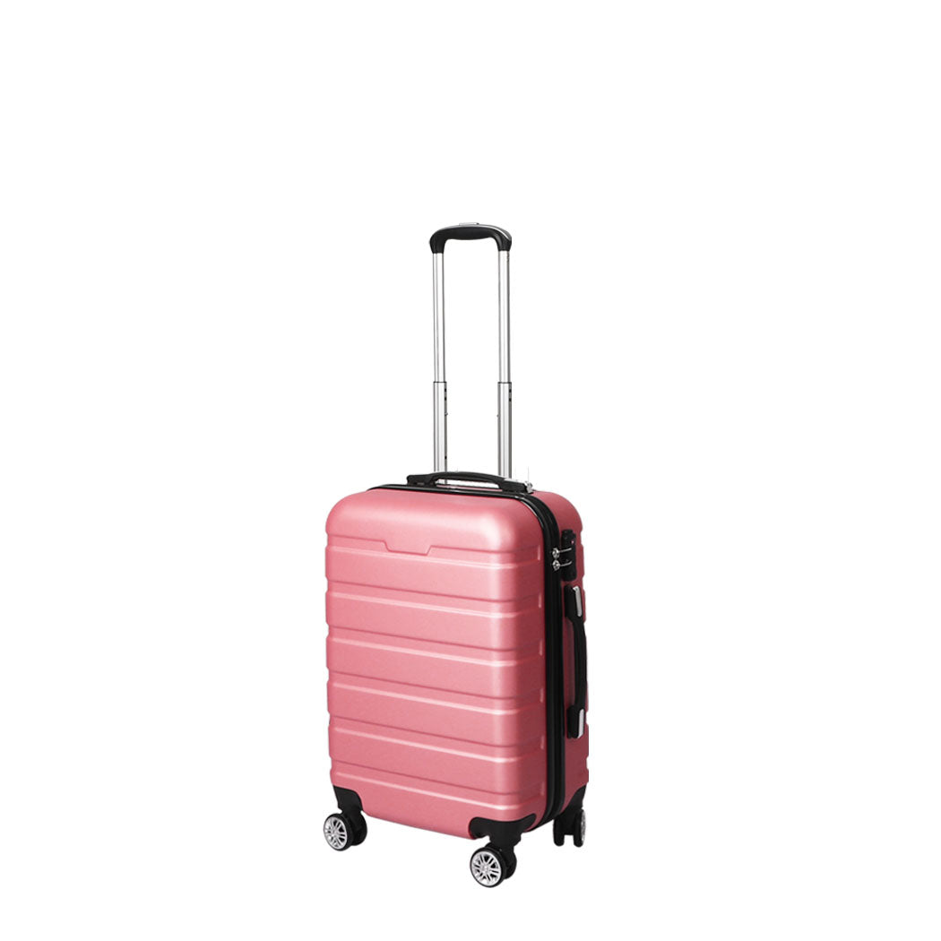 Slimbridge 20" Carry On Luggage Case Rose Gold 20 inch-1942352936927629312