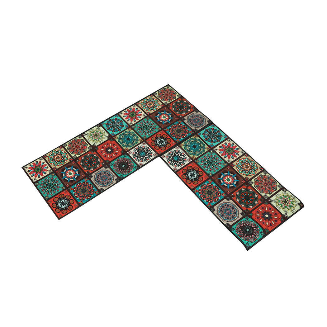 Marlow 2x Kitchen Mat Floor Rugs Area 45x120cm-1942353169065578496