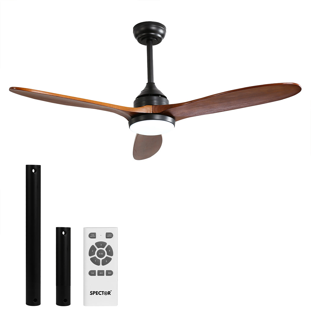 Spector 52'' Ceiling Fan DC Motor LED Walnut-2006733156178333696