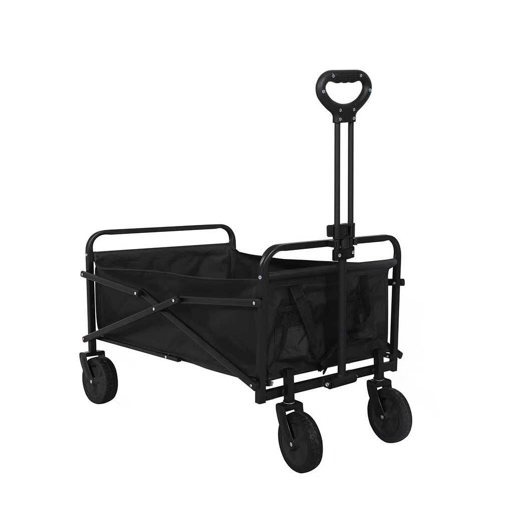 Lambu Garden Trolley Cart Foldable Picnic Black-1942353758847635456